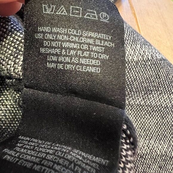 Anthropologie Black and Gray Striped Blouse - Picture 14 of 16